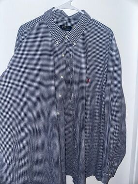 Polo by Ralph Lauren Men's Plaid Stretch Poplin Shirt Big & Tall